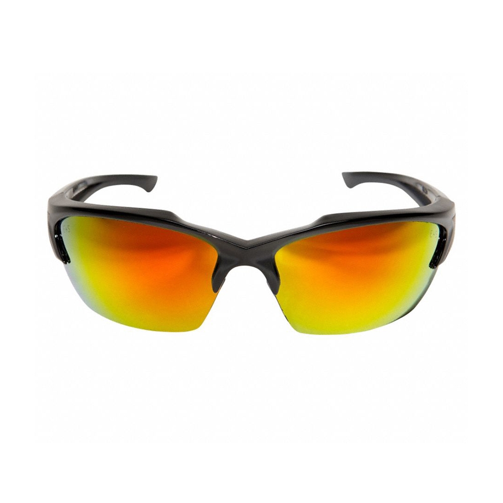 Edge Khor Safety Sunglasses - Black/Aqua Precision Red Mirror (Non-Polarized)  - Concord Garden